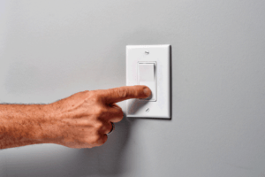 Save water by using less electricity; turn off the switch every time you go out